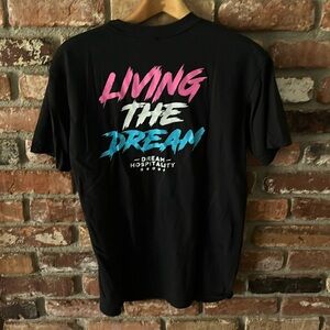 Living The Dream Black Short Sleeve Unisex T-Shirt Size Large